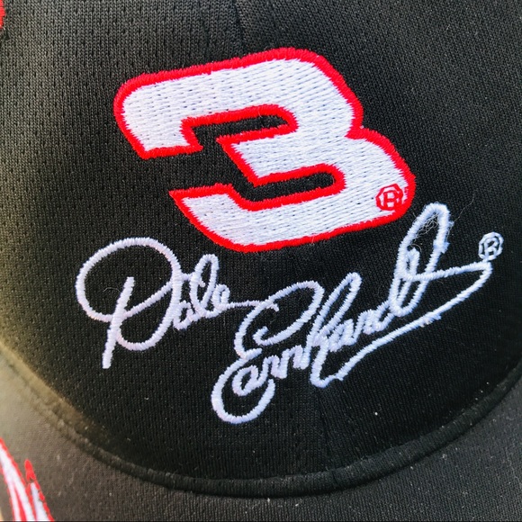 Dale Earnhardt #3 cap shark bite Red & Black NASCAR RACING HAT Embroidered - Picture 6 of 10